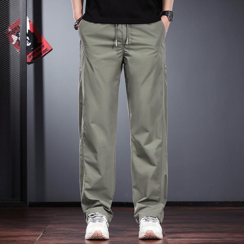 Jielunuo Men's Quick-Dry Straight-Leg Outdoor Casual Pants