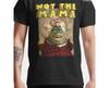 European Sizes Men's  "Chill Essential Mens Not The Mama" Green Monster & Tropical Cartoon Print T-Shirt -Retro Statement Tee,