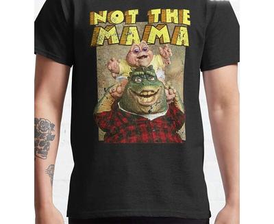 Taglie europee da uomo "Chill Essential Mens Not The Mama" T-shirt con stampa verde mostro e cartone animato tropicale - Maglietta dichiarazione retrò,