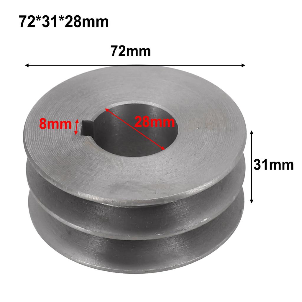 For A Type V Belt V Belt Pulley Dia 50mm 100 Cast Iron Double Slot Pulley Power Tool Accessory V Belt Pulley A Type