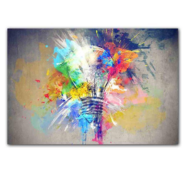 

Скандинавская современная мода абстрактное искусство печать холст живопись цвет лампочка плакат гостиная коридор украшение дома фреска без рамки 21*30cm No Frame