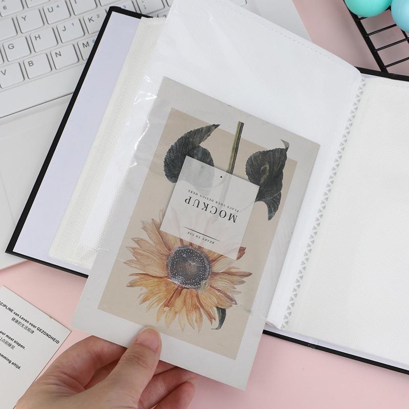 1Pc Solid Letter Embossed Po Album Vintage Large Capacity Po Card Case For Po Card Storage Premium Durable Quality