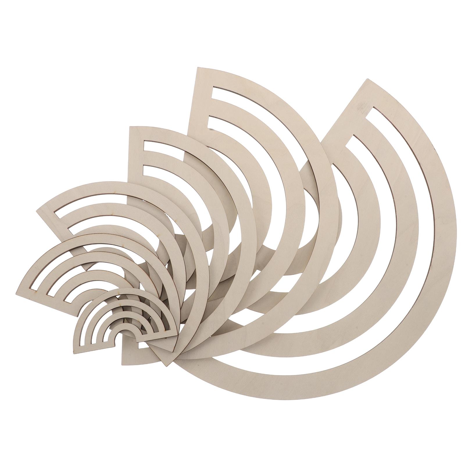 

7 шт. Рамка для ловця снів у формі хмари Дерев яні кільця макраме Необроблений дерев яний обруч Зроби сам Різдвяний вінок Настінний декор Матеріали для рукоділля 28x15x0.3cm