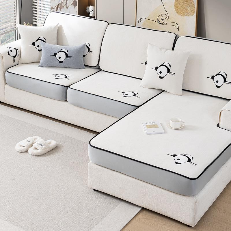 

Чехол для дивана с эластичной резиной, всесезонный, универсальный, нескользящий, легкий, устойчивый к царапинам кошачий чехол для дивана 60*120 слоновая кость