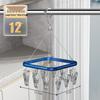 Aluminum Alloy Windproof Sock Drying Rack with Multi-Clip and Stainless Steel Underwear Hanger