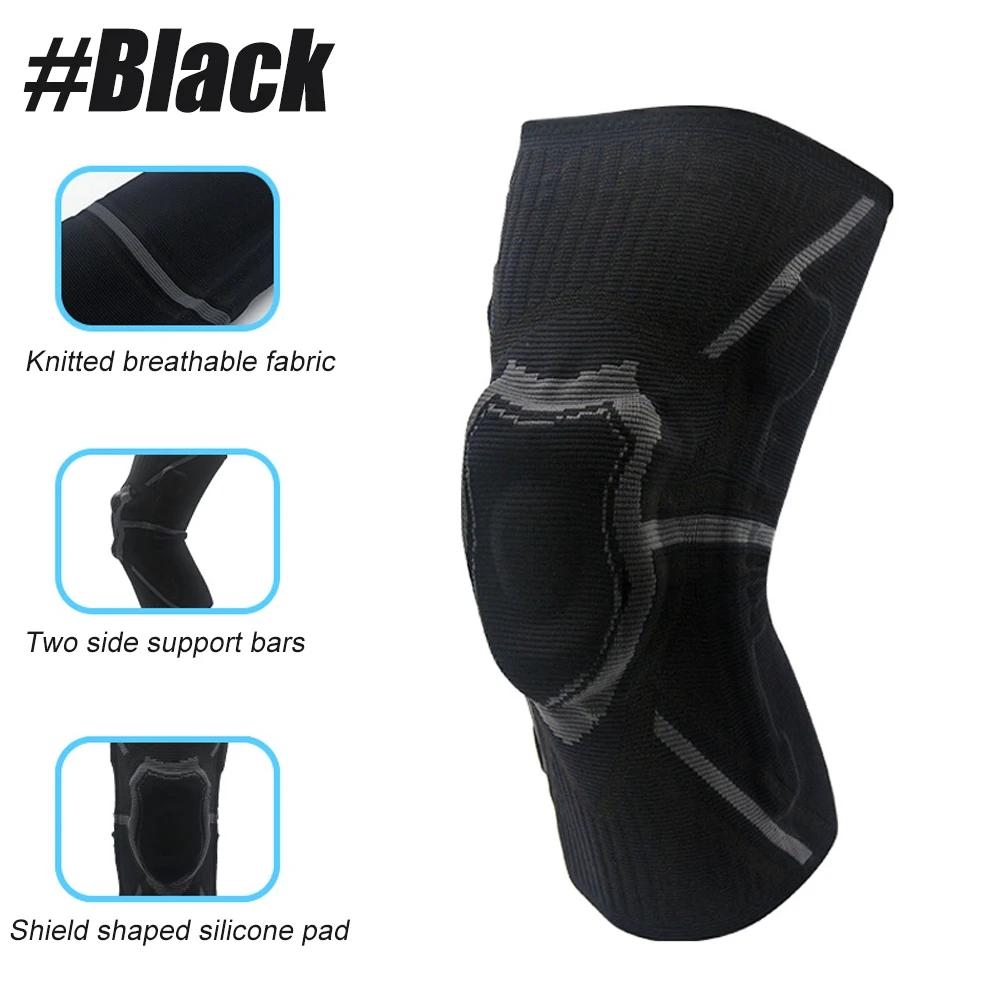 

1Pc Knee Brace For Women & Men, Compression Knee Sleeve With Patella Gel Pad & Side Stabilizers, For Meniscus Tear, Joint Pain XL