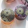 4oz Romantic Embossed Glass Candle Holder Jar Lid Handmade Empty Glass Container Home Office Christmas Decoration Printed