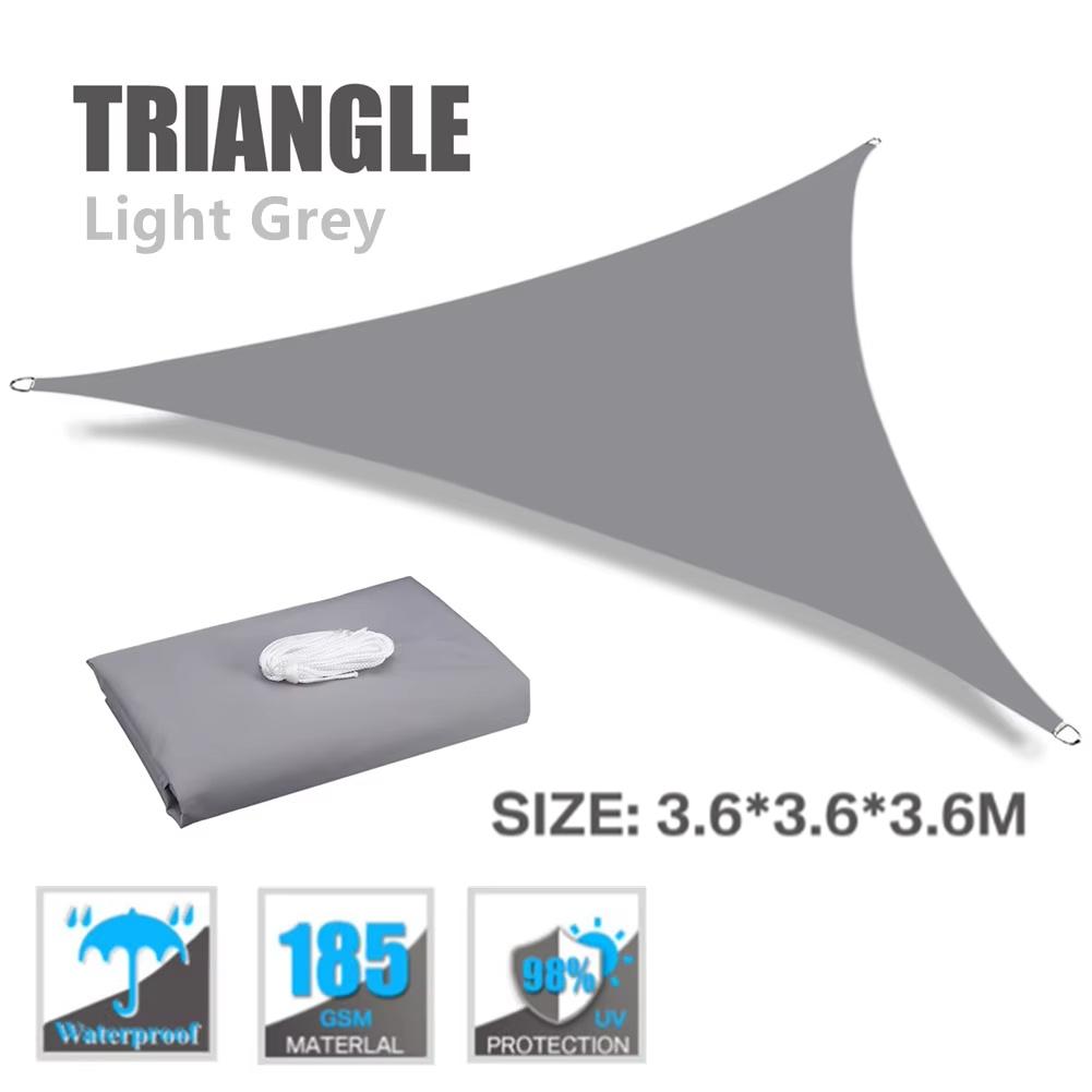 Sun Shade Sail 6m/5m/4M/3m/2M Triangle Rectangle UV Block Sunshade Cloth Canopy for Yard Deck Patio Backyard Lawn Garden Outdoor