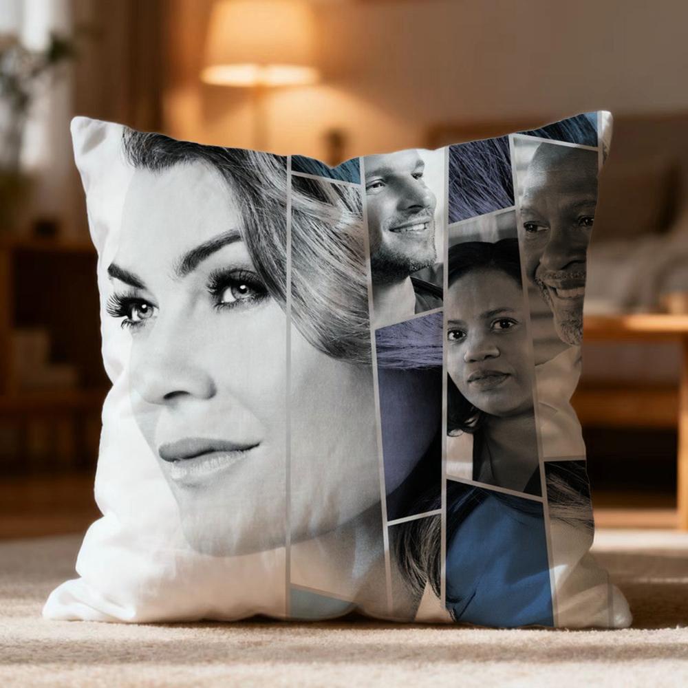 Popular GGrey's Anatomyer Cushion Cover Soft Washable Pillow Case Multi-Scene for Couch Bed Travel Office Use