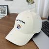 Fashion Hat Korean version plush puppy embroidery cute spring versatile face small cap couple student baseball hat versatile