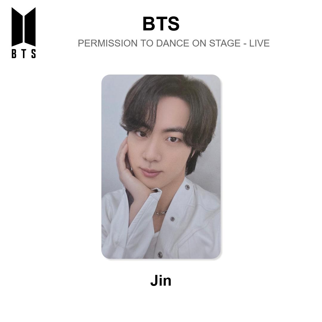 BTS PERMISSION TO DANCE ON STAGE - LIVE Official Photocard Jin