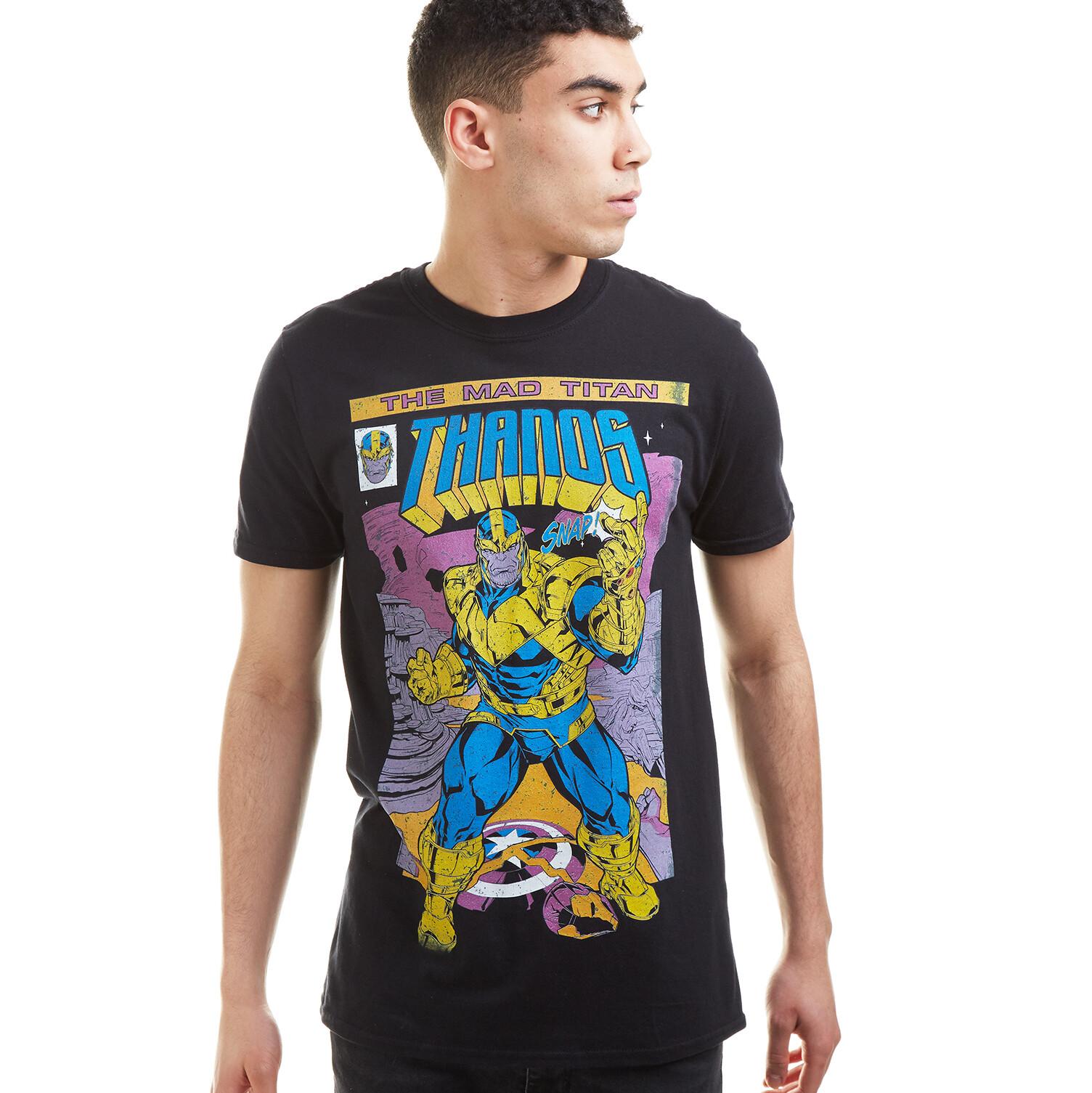 Official Marvel Mens Thanos The Mad Titan T-shirt Black S XXL XXXL