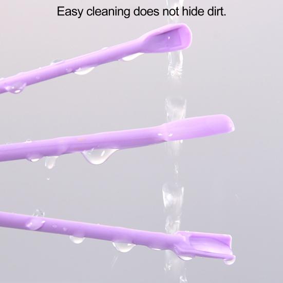 3Pcs/Set Cream Scraper Unbreakable 3 Shapes Long Handle Double Head Design Anti-slip Non-deformation Cosmetic Scraper for Beauty Shop