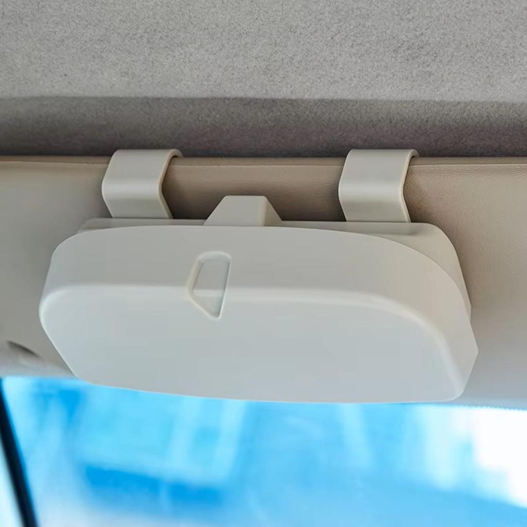 NOELAMOUR Sluneční brýle Sluneční brýle Brýle Auto Sluneční Brýle Úložný Box Pouzdro, Držák, Držák, Clona, Pouzdro, (Béžový)
