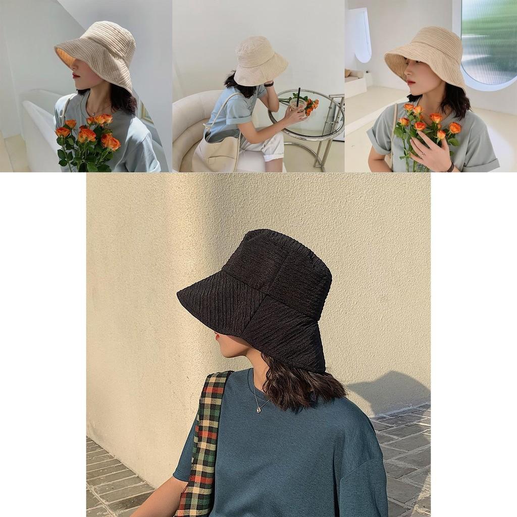 Beige Sun Fashionable Hat For Women Wide Brim Fisherman Hat Lightweight Breathable And