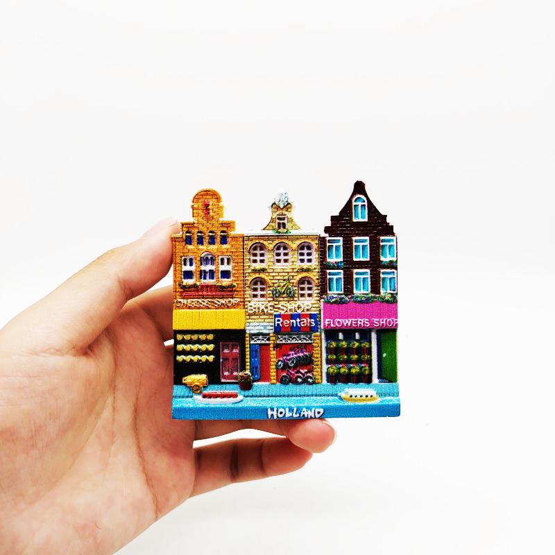 World Country Creative Fridge Magnet Souvenir Resin 3D Stickers Turkey Thailand Italy Netherland Belgium Refrigerator Magnets