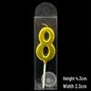 50 Gold Number Candle Cake Toppers, Individually Boxed for Kids' First Birthday