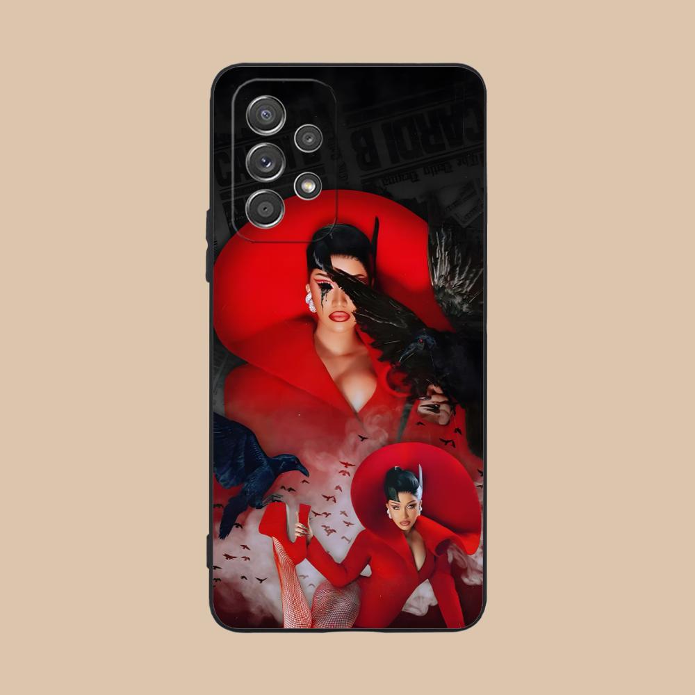 Cardi B Matte TPU Mobile Phone Case for Samsung Galaxy M55 54 42 35 34 33 32 23 22 15 14 13 12 F55 5G Colorful Cover