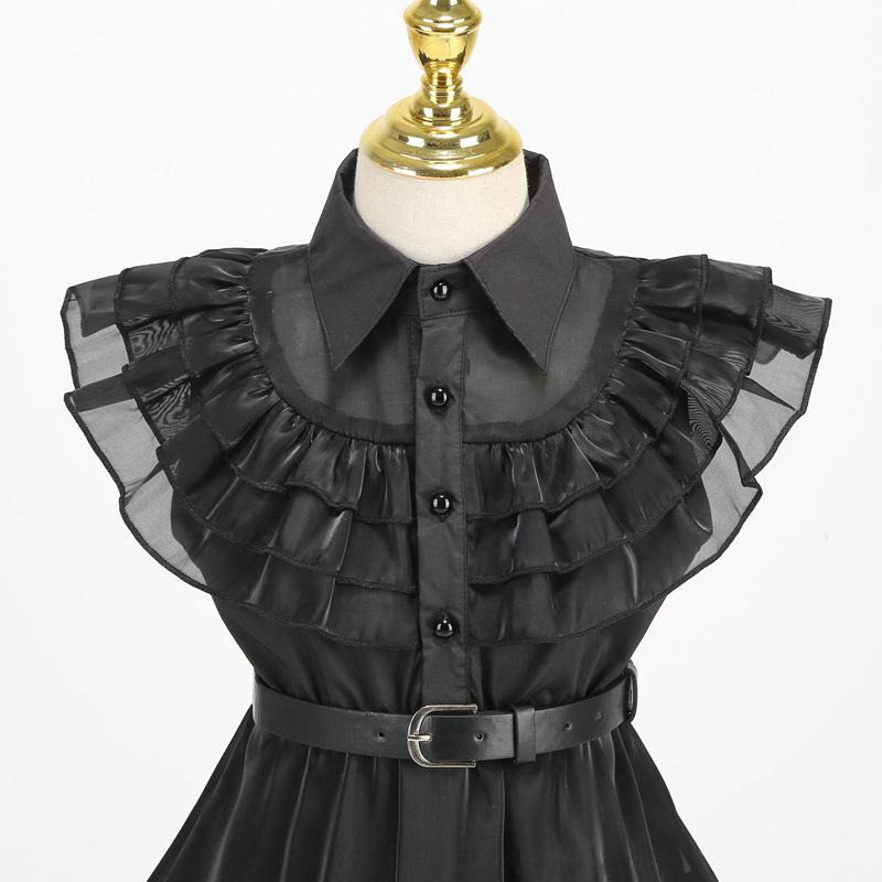 Girls Halloween Cosplay Costume Dress Movie Kids Gothic Dancing Vestidos Party Outfits Dress