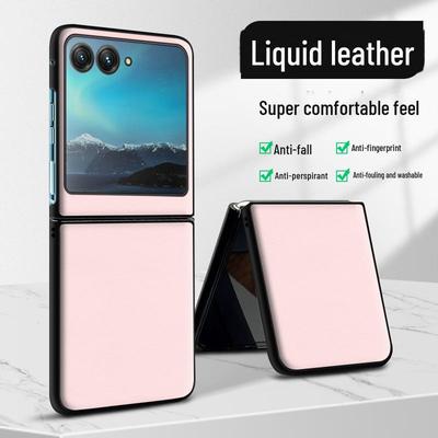 Schützende Flüssiglederhülle für das Mobiltelefon Motorola Razr40 Ultra in einem Stück.