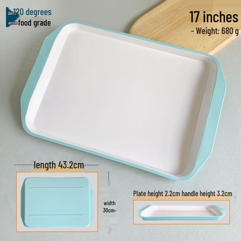 777 Melamine Rectangular Serving Tray with Dual Handles