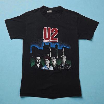 Vintage 1980s U2 Unforgettable Fire Tshirt Single Stitch Crewneck Band Tee