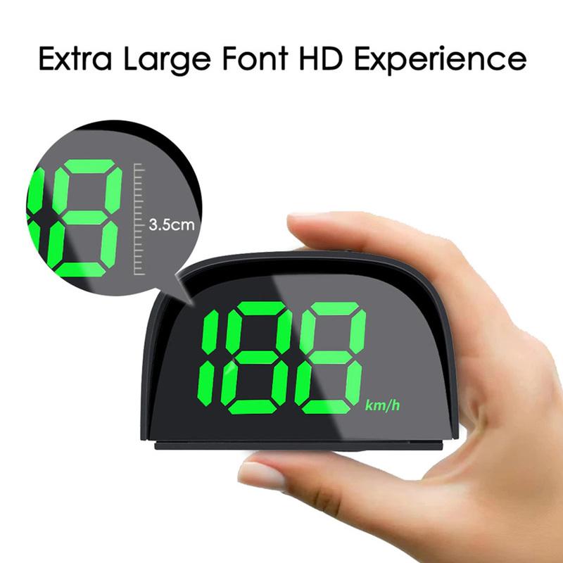 GPS HUD Head Up Display GPS Speedometer KMH/MPH HD LCD Display Plug and Play Car Speed Display Satellite Velocimeter