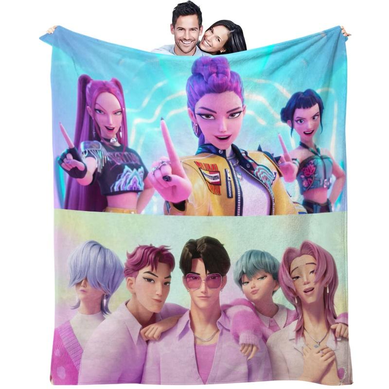 K-Pop Demon Hunters Blanket Super Warm Comfortable Flannel Throw Blanket Fan Gifts for Home Leisure Camping Travel