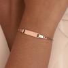 Bracelet Personnalisé Nom Date Gratuit pour Femmes, Acier Inoxydable Hypoallergénique, Bracelets Personnalisés Date Nom ID Anniversaire