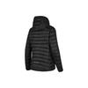 Skechers Sports Series Solid Color Zipper Hooded Long Sleeve Down Jacket Women Outerwear Carbon-Black P423W011-0018