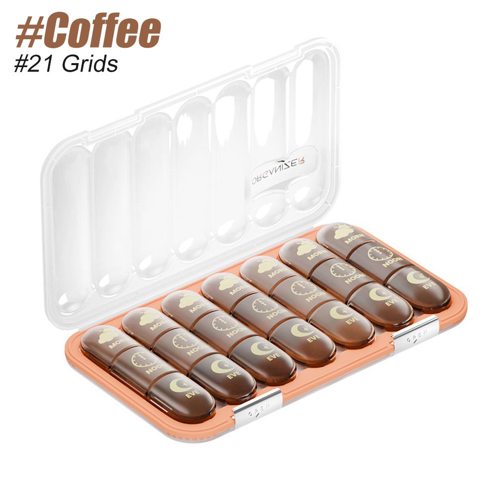 Органайзер для таблеток 3/4 раза в день, Еженедельная дорожная таблетница, Ежедневный контейнер для таблеток с 21/28 отделениями для хранения лекарств и добавок