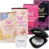 Case Gel Glamorous Butterfly Moist Gel Rich Moist Hot Condoms "Condom & Set" 0.03 (4 Boxes)