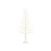 HOMCOM Arbre Artificiel Lumineux De 150 Cm Avec 600 Lumières LED, Sapin De Noël LED, Décorations D'intérieur/extérieur, Blanc