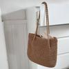 Rattan Summer-Beach Shoulder Bag Large Capacity Travel Journey Bag Vacation Bag Bucket Bag for Women Girl Beige/Coffee