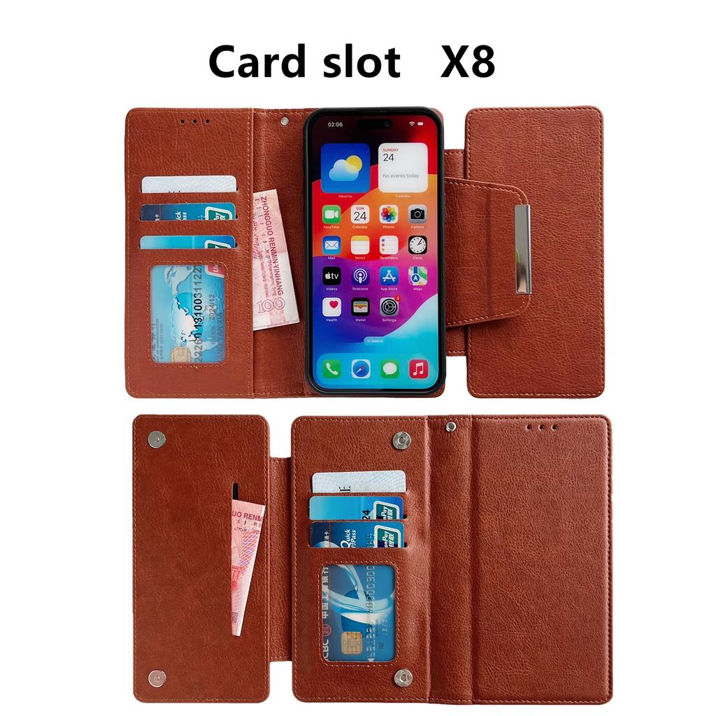 Pro iPhone 17 Pro Pouzdro Odnímatelné 2 v 1 Magnetické Zavírání PU Kůže Peněženka Pouzdro na Telefon