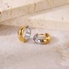 Elegant Titanium Steel Hoop Earrings for Women - Lightweight, Luxurious, Round & Colorfast Accessories