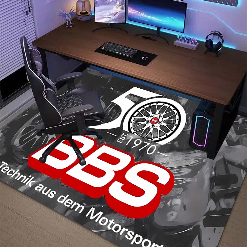 

Нескользящий коврик с ретро-принтом 3D рисунка гоночного диска B-BBS, подходит для декора спальни, гостиной и ванной комнаты, подарок на день рождения 60x90cm