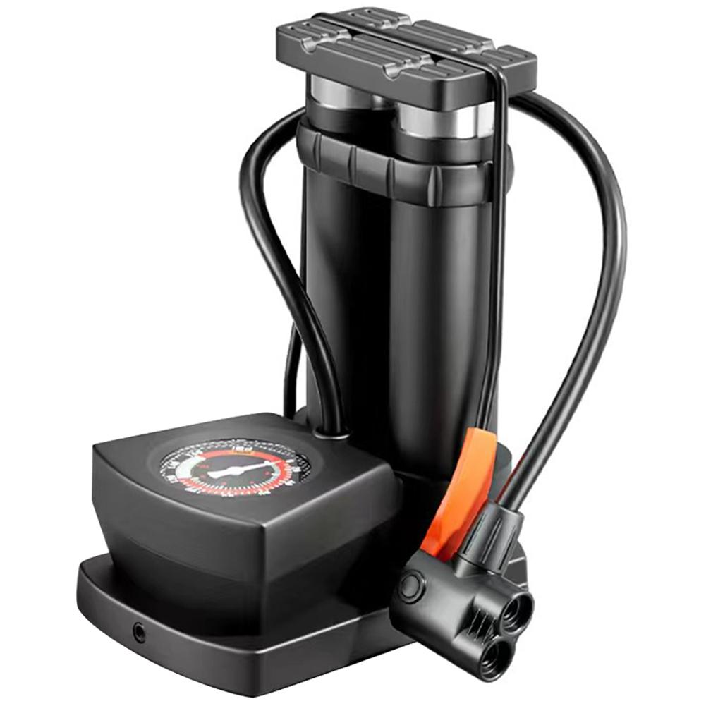 Foot Pedal Portable Pump Presta Schrader Valve Foot-Activated Floor Pump Car Basketball Inflator for Bikes Ball Inflatable Toy