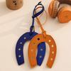 2PCS Fashion Key Chain Leather Purse Accessories Cute Horse Hoof  Pendant  School