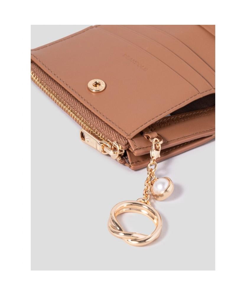 Beanpole Accessory Lucy Saffiano 2-Fold Zipper Wallet - Brick