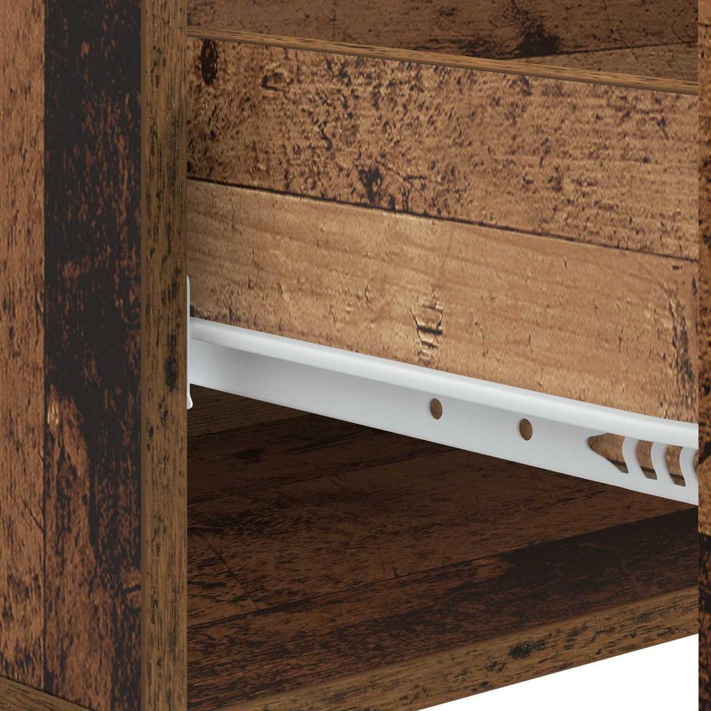 Coffee Table with Drawers Reclaimed Wood Look 49 X 50 X 40 Cm Engineered Wood