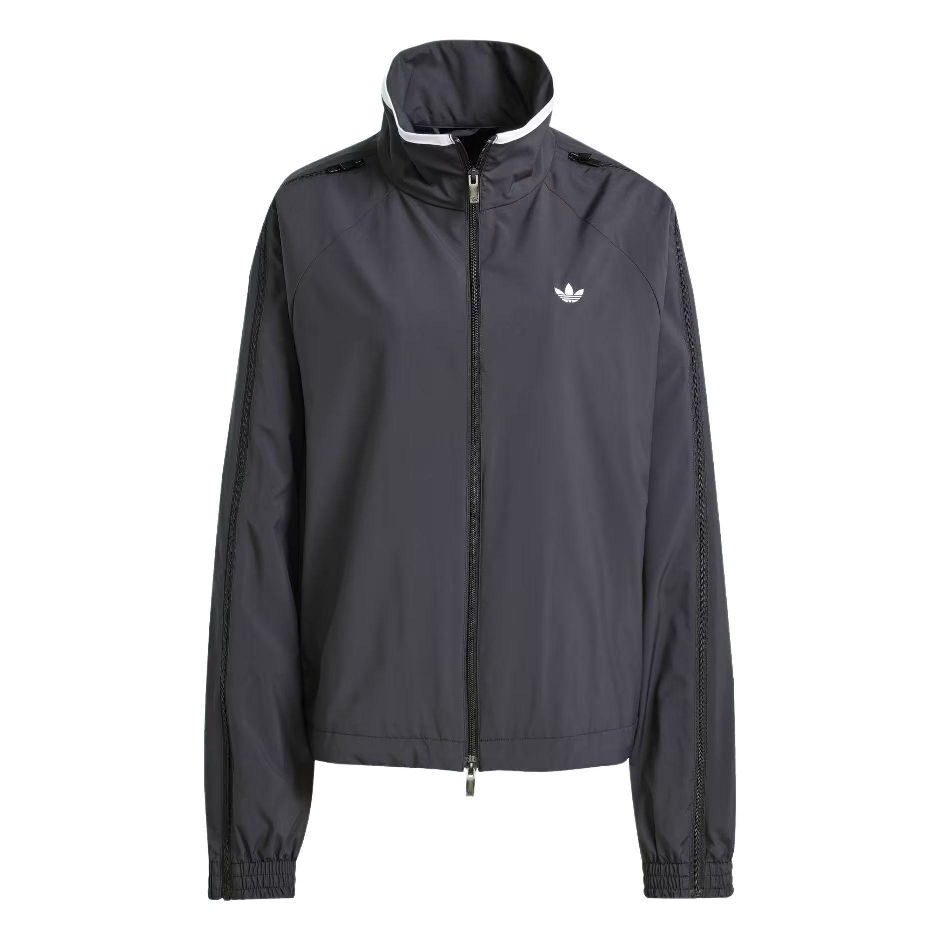 (WMNS) adidas Adilenium Season 3 Zip Track Top Asia Sizing  Black White  Women s JX9204 XS