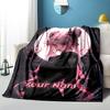 1PC Custom Name Moonlit Fantasy flannel blanket versatile,all-season throw suitable for the living room,bedroom,camping,travel,and gift