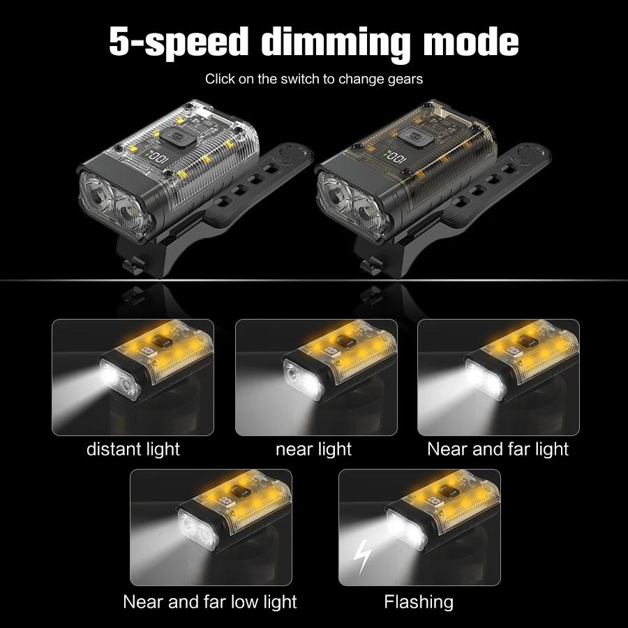 Sykkellys T6 LED Front USB Oppladbar MTB terrengsykkellampe 1000LM Sykkellykt Lommelykt Sykkelscooterhale