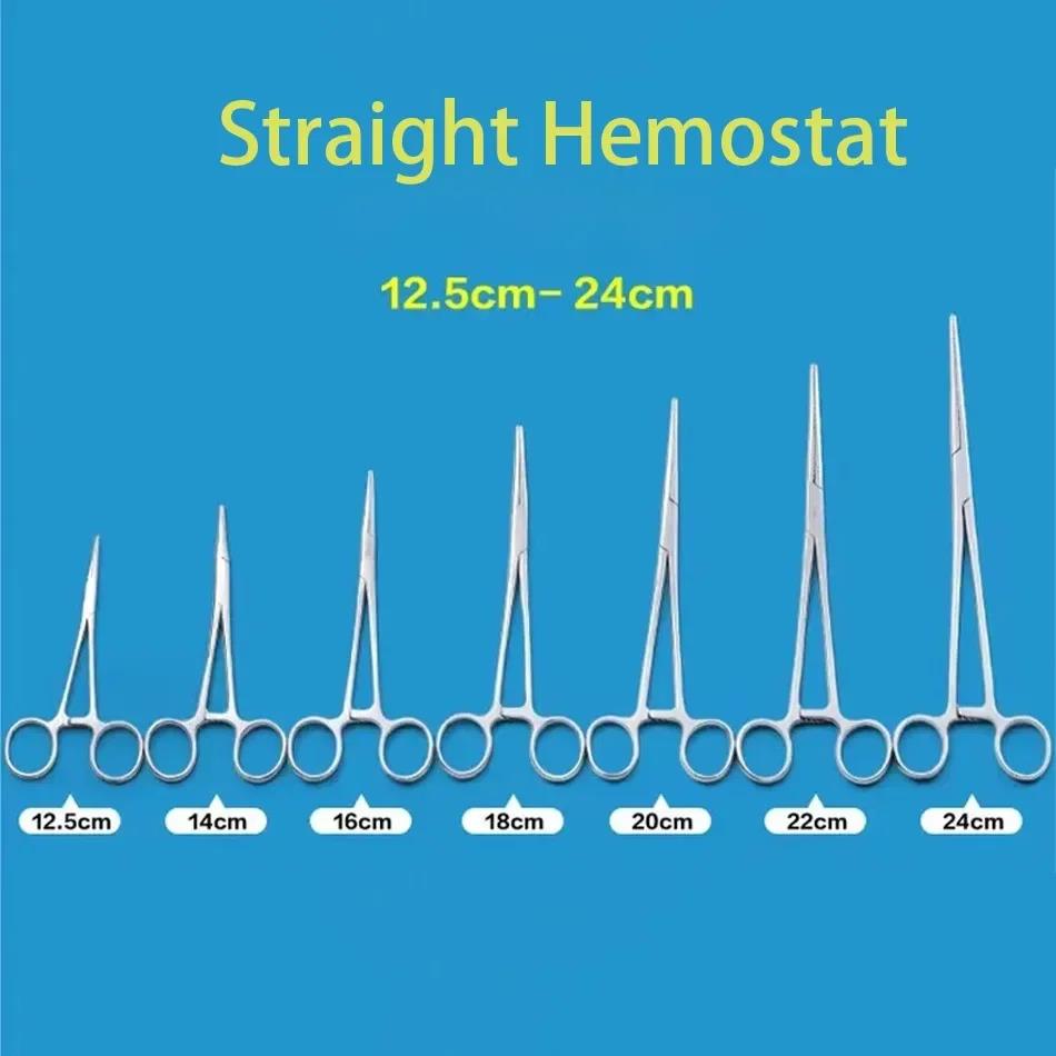 1pc Stainless Steel Hemostatic Forceps Surgical Forceps Tool Hemostat Locking Clamps Forceps Fishing Pliers Curved/Straight Tip 3