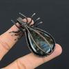 Labradorite Pendant, Handmade Gemstone 999 Copper Wire Wrapped Pendant Antique Jewelry, For Gift Silver Jewelry