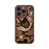 Brown Love Phone Case for iPhone 16 15 14 13 12 11 Pro/ Max/Plus Anti-Fingerprint Anti-Shock Rear Cover