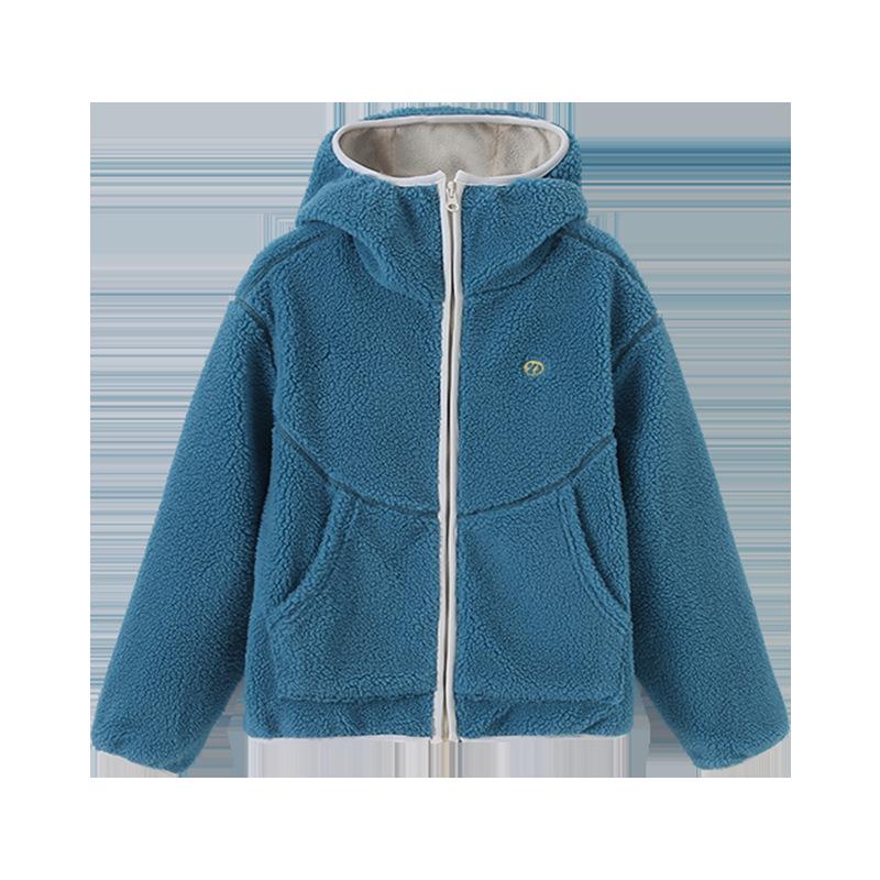 Девочковая флисовая куртка с капюшоном и ушками медведя – Осень/Зима 2025, защита от скатывания, плотная и теплая 170 cm