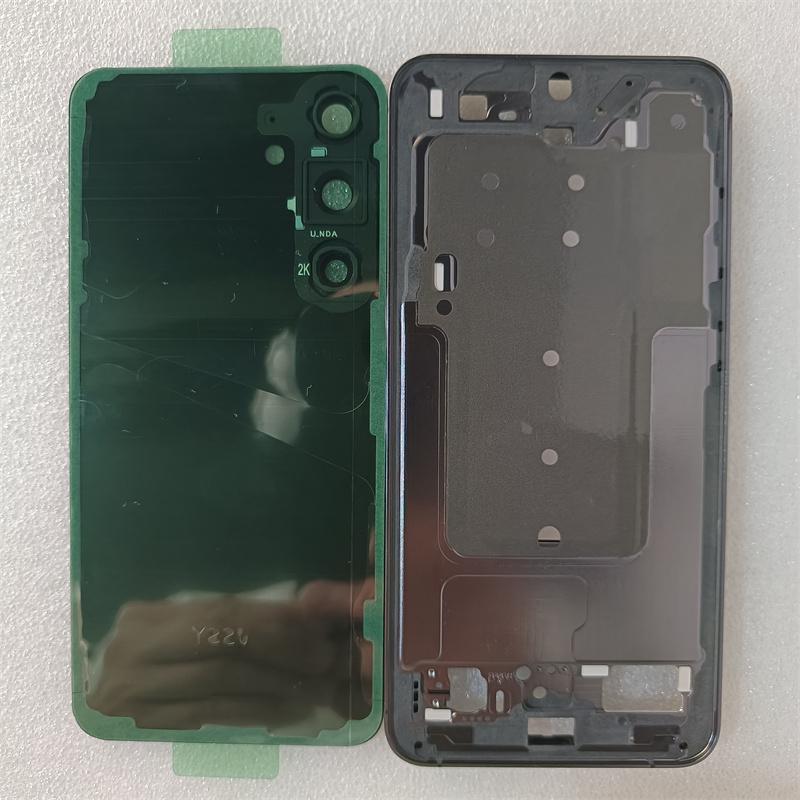For Samsung Galaxy S24 Plus S24+ S926 Full Housing Case Middle Frame +Battery Back Cover Rear With Camera Lens Repair Parts