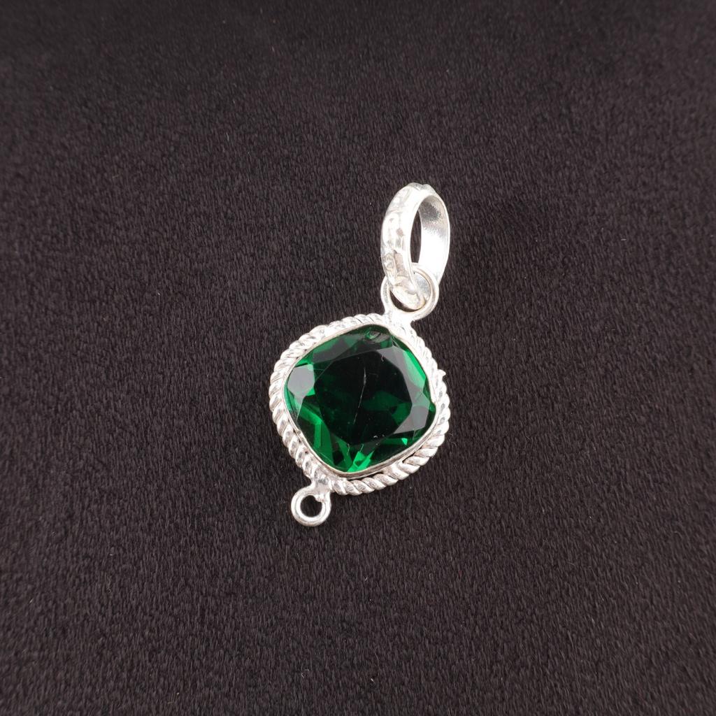 Green Emerald Gemstone Sterling Silver Birthday Gift Anniversary May New Pendant PP-11-1